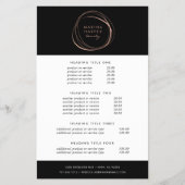 Faux Roos Gold Abstract | Prijzen en diensten Flyer (Voorkant)