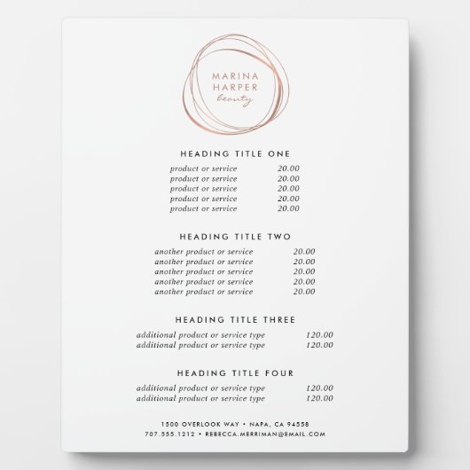 Faux Roos Gold Abstract | Prijzen en diensten Fotoplaat (Voorkant)