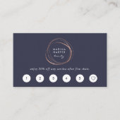 Faux Roos Gold Abstracte Logo Loyalty Kaarten (Voorkant)