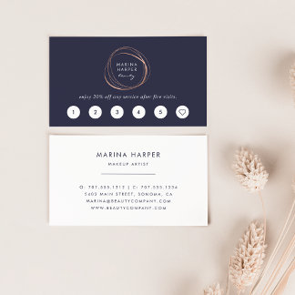 Faux Roos Gold Abstracte Logo Loyalty Kaarten