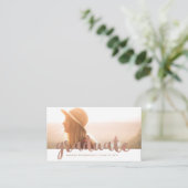 Faux Roos Gold Afstuderen Foto-kaart Contactkaartje (Staand voorkant)