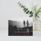 Faux Roos Gold Ampersand | Foto Dank je wel Briefkaart (Staand voorkant)