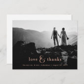 Faux Roos Gold Ampersand | Foto Dank je wel Briefkaart (Voorkant / Achterkant)