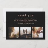 Faux Roos Gold Ampersand | Vier foto-dank Bedankkaart (Achterkant)