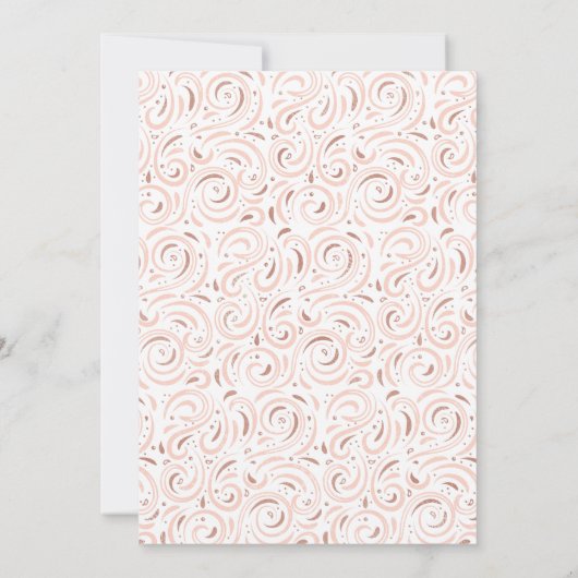 Faux Roos Gold Baptisme Invitation Kaart (Achterkant)