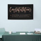 Faux Roos Gold Blik Gefeliciteerd | Afstuderen | Spandoek (Beurs)