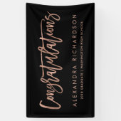 Faux Roos Gold Blik Gefeliciteerd | Afstuderen | Spandoek (Verticaal)