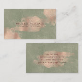 Faux Roos Gold Blush Sage Groen | grafisch ontwerp Visitekaartje (Voorkant / Achterkant)
