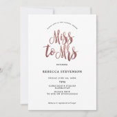 Faux roos Gold Bruids Douche Uitnodiging (Voorkant)