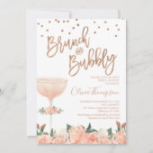 Faux Roos Gold Brunch Bubble Vrijgezellenfeest Kaart (Voorkant)