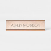 Faux Roos Gold Bureau Naambordje (Voorkant)