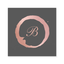Faux Roos Gold Circle Monogram