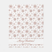 Faux Roos Gold Color-look Sneeuwvlokken & tekst Fleece Deken (Voorkant)