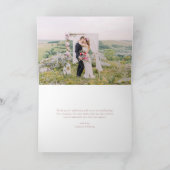 Faux Roos Gold Confetti Stippen Weddenschap Bedankkaart (Binnen)