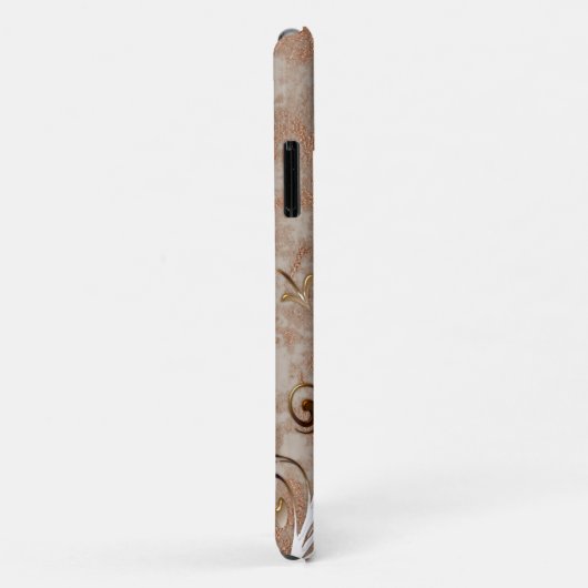 Faux Roos Gold Editable Name iPhone/iPad case (Achterkant/rechts)