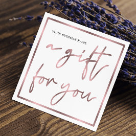 Faux-Roos Gold Elegant Chic Salon-cadeaubon Vierkante Visitekaartje