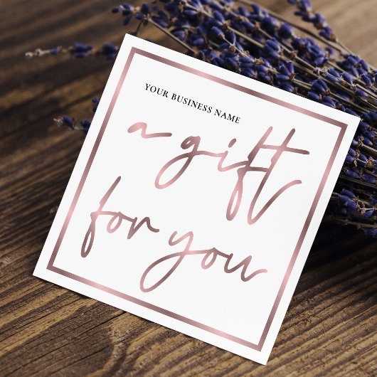 Faux-Roos Gold Elegant Chic Salon-cadeaubon Vierkante Visitekaartje