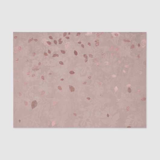 Faux Roos Gold Elegant Fall Leaves Tissuepapier (Voorkant)