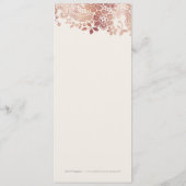 Faux roos Gold elegant  kant trouwmenu Menu (Achterkant)