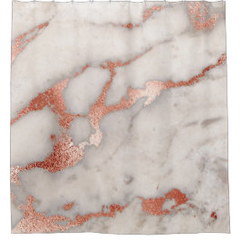 faux roos Gold en grijze marmer Douchegordijn