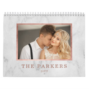 Faux Roos Gold en marmer   Multifoto Kalender