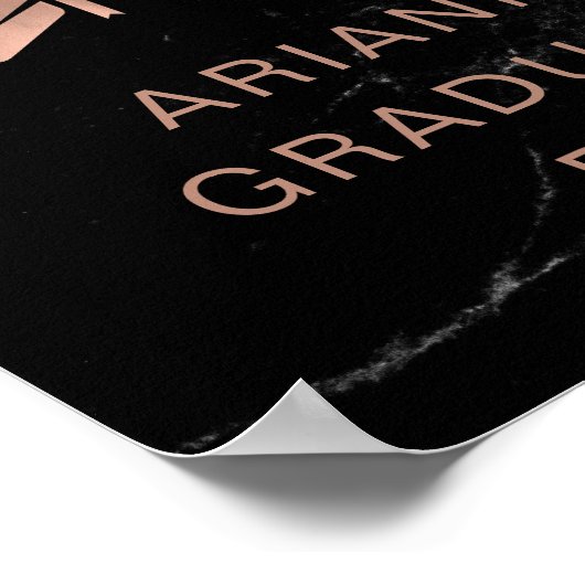 Faux Roos Gold en marmer | Welkom Afstudeerder Par Poster (Hoek)