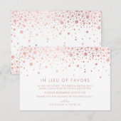 Faux Roos Gold Foil Confetti in Lieu Favors Informatiekaartje (Voorkant / Achterkant)