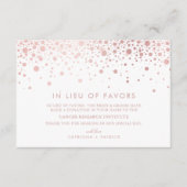 Faux Roos Gold Foil Confetti in Lieu Favors Informatiekaartje (Voorkant)