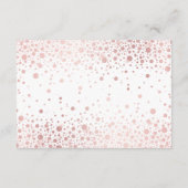 Faux Roos Gold Foil Confetti in Lieu Favors Informatiekaartje (Achterkant)