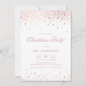 Faux Roos Gold Foil Confetti kerst Kaart (Voorkant)