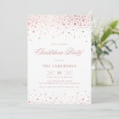 Faux Roos Gold Foil Confetti kerst Kaart (Staand voorkant)