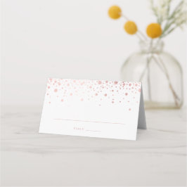 Faux Roos Gold Foil Confetti Stippen Elegant Weddi Plaatskaartje