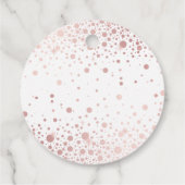 Faux Roos Gold Foil Confetti Stippen Hartelijk dan Bedankjes Labels (Achterkant)