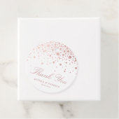 Faux Roos Gold Foil Confetti Stippen Hartelijk dan Bedankjes Labels (In situ)