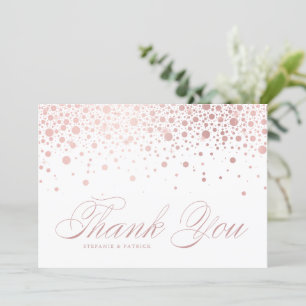 Faux Roos Gold Foil Confetti Stippen Weddenschap Bedankkaart