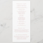 Faux Roos Gold Foil Confetti Stippen Weddenschap Programmakaart (Achterkant)