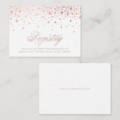 Faux Roos Gold Foil Confetti Stippen Weddenschap R Informatiekaartje (Voorkant / Achterkant)