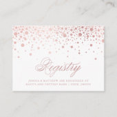 Faux Roos Gold Foil Confetti Stippen Weddenschap R Informatiekaartje (Voorkant)
