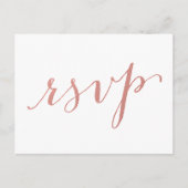 Faux Roos Gold Foil Glamour | Wedding RSVP Briefka Uitnodiging Briefkaart (Voorkant)