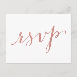Faux Roos Gold Foil Glamour | Wedding RSVP Briefka Uitnodiging Briefkaart