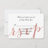 Faux Roos Gold Foil Glamour | Wedding RSVP Kaart (Achterkant)