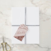 Faux Roos Gold Foil Hartelijk dank en aangepaste t Cadeaulabel (Met Touw)