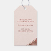 Faux Roos Gold Foil Hartelijk dank en aangepaste t Cadeaulabel (Achterkant)