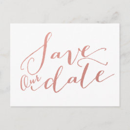 Faux Roos Gold Foil | Het Briefkaart Datum opslaan