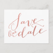 Faux Roos Gold Foil | Het Briefkaart Datum opslaan (Voorkant)