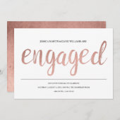 Faux Roos Gold Foil ingewerkt Kaart (Voorkant / Achterkant)