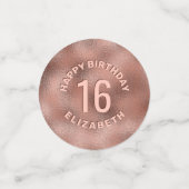 Faux Roos Gold Foil, look-like & Custom Text Confetti (Kleine voorkant)