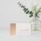 FAUX Roos Gold Foil Salon & Spa Appointcard Afsprakenkaartje (Staand voorkant)