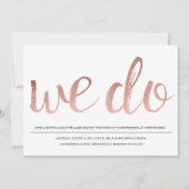 Faux Roos Gold Foil We doen dat Kaart (Voorkant)