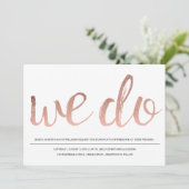 Faux Roos Gold Foil We doen dat Kaart (Staand voorkant)